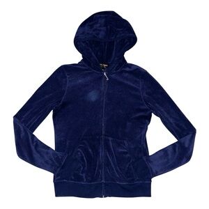 Juicy Couture Deep Navy Blue Zip-Up Hoodie Jacket